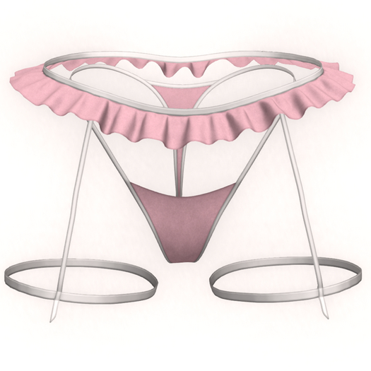 [Pawesome!] Layla's Lingerie Bottom - Rose