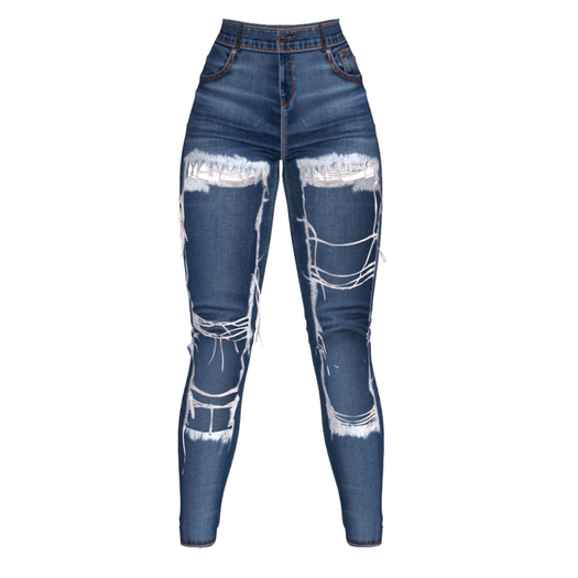 [Pawesome!] Ripped Jeans - Dark Blue