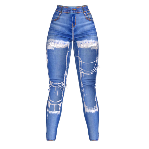 [Pawesome!] Ripped Jeans - Deep Blue