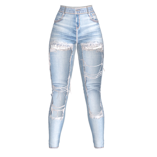 [Pawesome!] Ripped Jeans - Light Blue