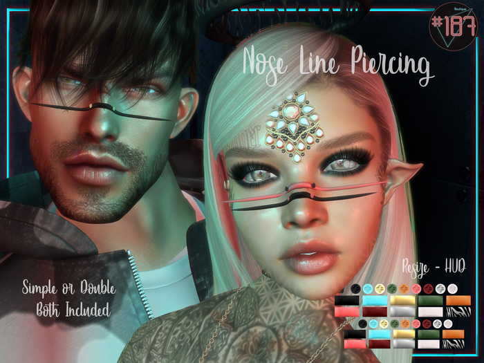 #187# Nose Line Piercing