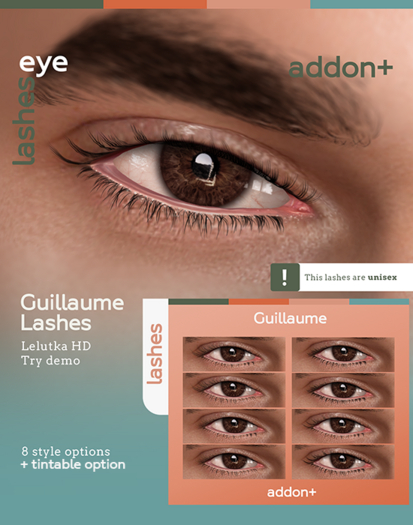 addon+ Guillaume Lashes LeLUTKA HD