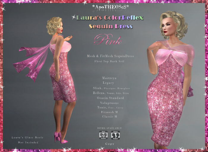 Pink Laura's ColorReflex Sequin Dress