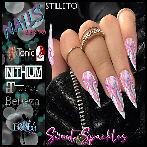 ::BEBBA:: Sweet Sprinkles Nails Stilleto
