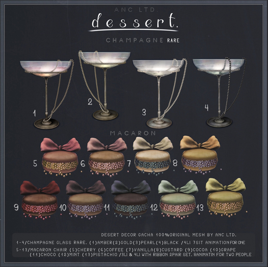 12){anc}  Dessert. /  macaron chair [mint]