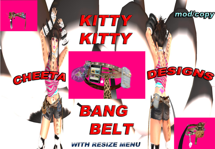 Kitty Kitty Bang Belt / Cheeta Designs