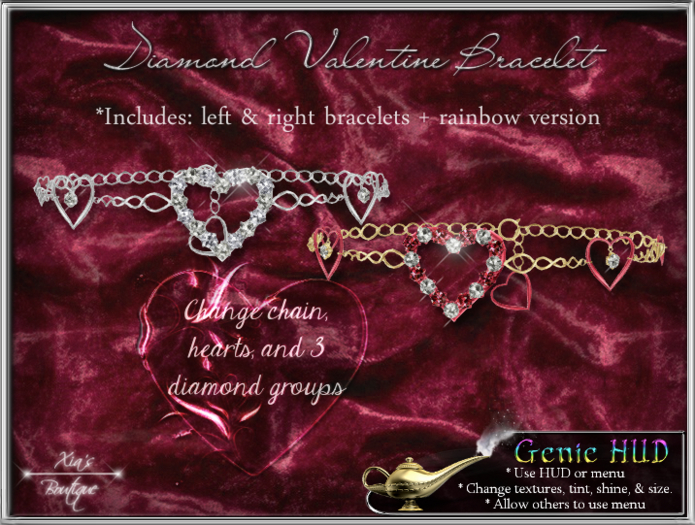 Diamond Valentine Heart Bracelet