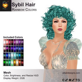A&A Sybil Hair Rainbow Colors V2