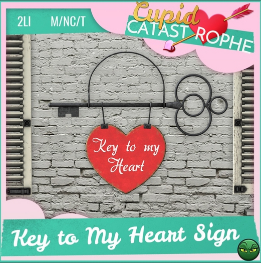 MadPea Key to My Heart Sign