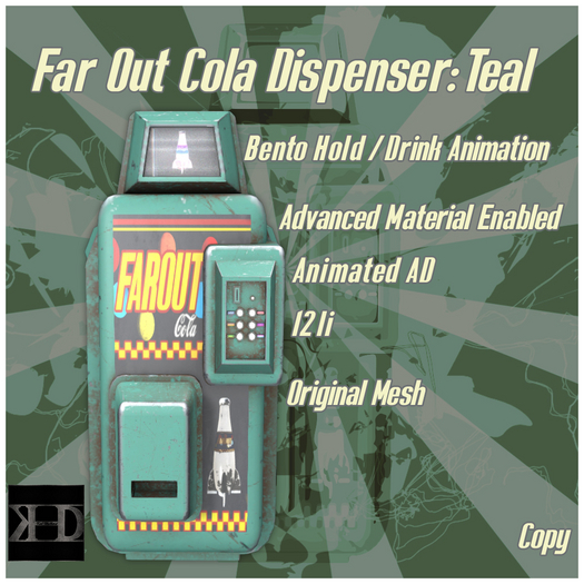 .::KHD::. Far Out Cola Dispenser:TEAL