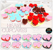 Junk Food - Heart Cupcakes Vanilla
