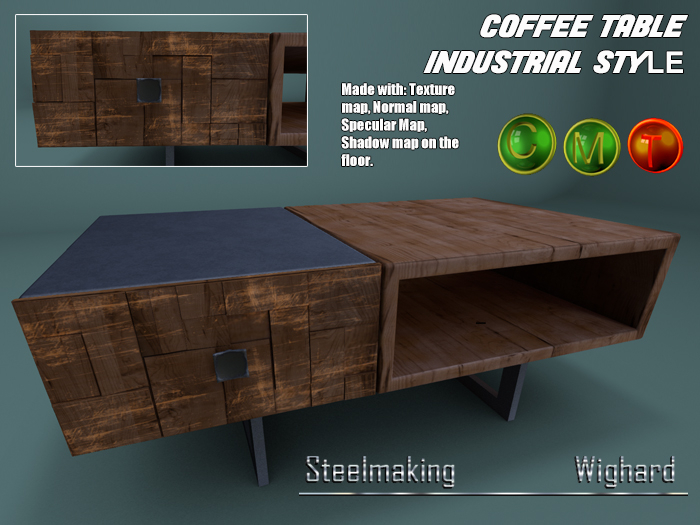 COFFEE TABLE - INDUSTRIAL STYLE