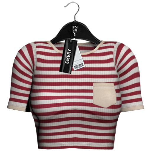Emery Mara Striped Top Red