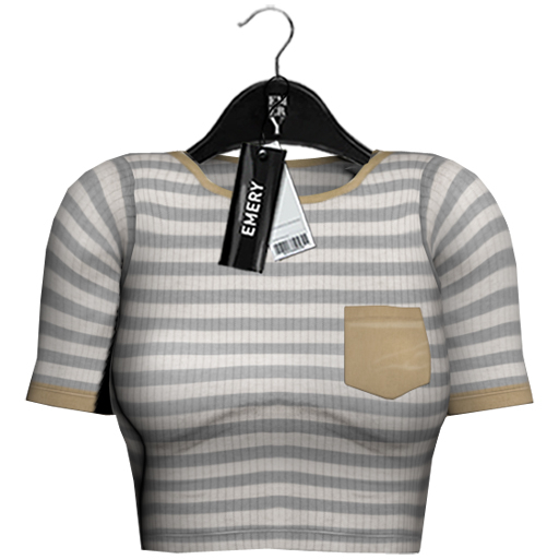 Emery Mara Striped Top Grey