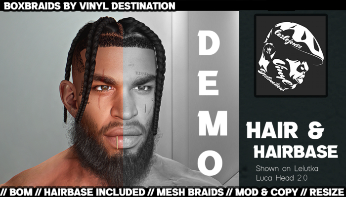 [DEMO] [Vinyl Destination] Boxbraids Hair & Hairbase