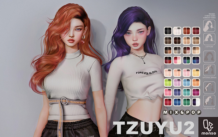 [monso] Tsuyu2 Hair /Mix & Pop
