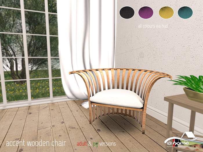 @home: wooden accent chair [PG] 