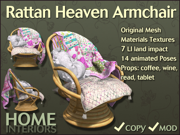 Home Interiors: Rattan Heaven Chair (BOXED)