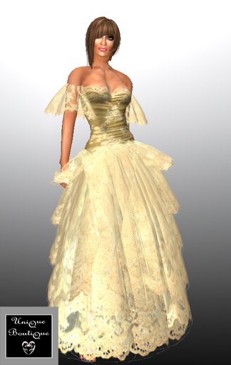 *UniQue* Lady Sarah in shimmering gold lace