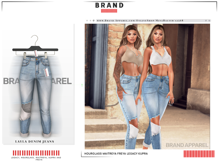 Brand Apparel - Layla Ripped Jeans (Light)