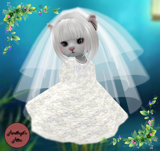 AA-White Wedding Gown/Accesories-Dinkies