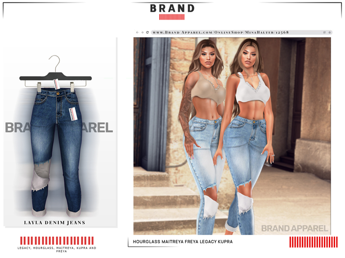 Brand Apparel - Layla Ripped Jeans (Dark Blue)