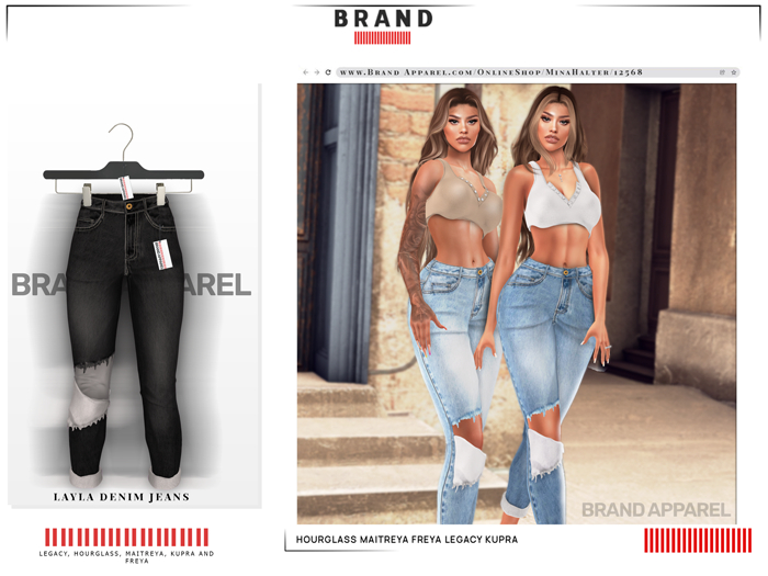Brand Apparel - Layla Ripped Jeans (Black)