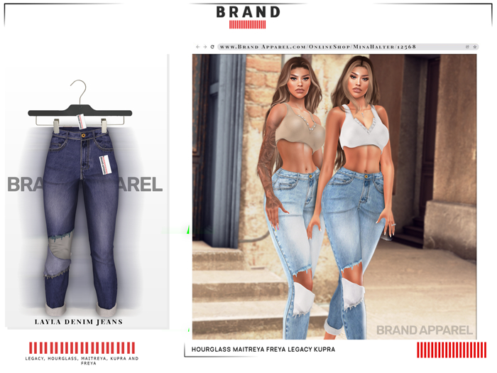 Brand Apparel - Layla Ripped Jeans (Blue)