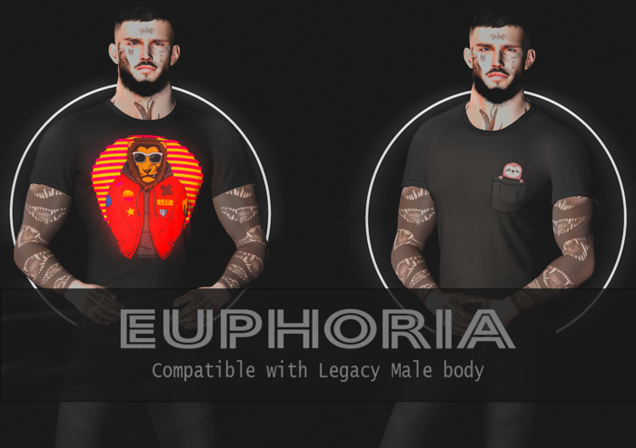 [EUPHORIA] Henry T-shirt Legacy Black sloth