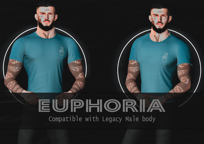 [EUPHORIA] Henry T-shirt Legacy LIght Blue Peace