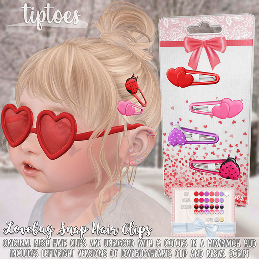 . tiptoes - Lovebug Snap Hair Clips