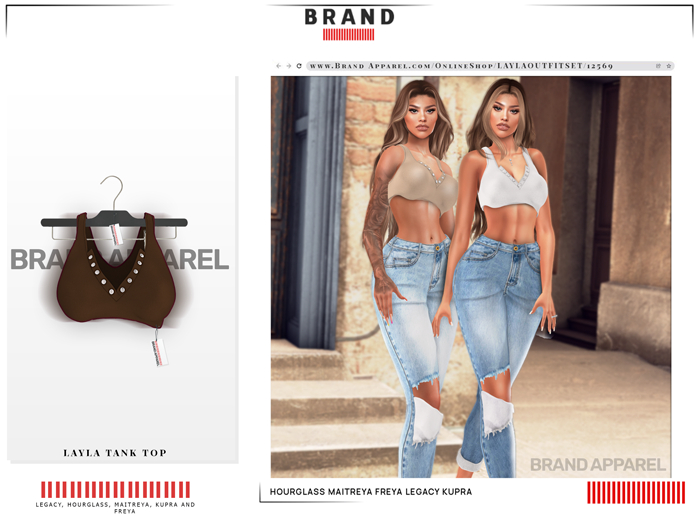 Brand Apparel - Layla Tank Top (Brown)