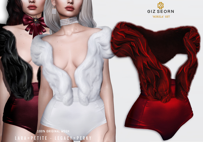 GIZ SEORN: 'Mirela' Set [Red]
