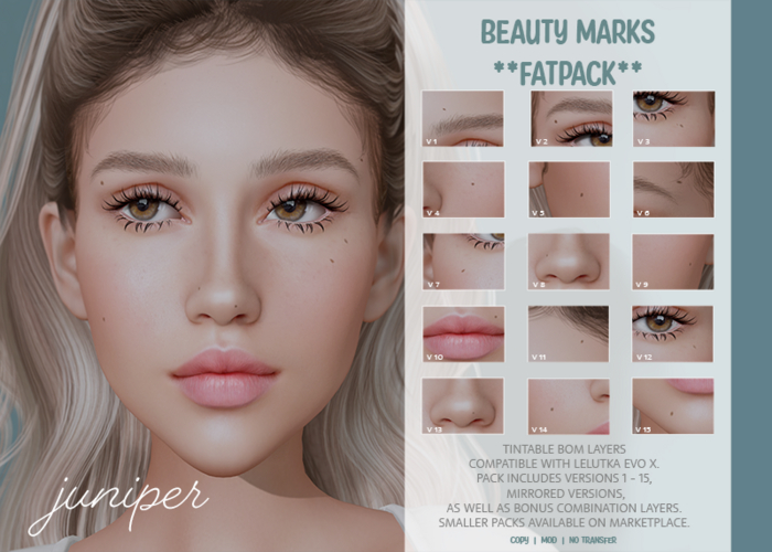 .:. Juniper .:. Beauty Marks FATPACK