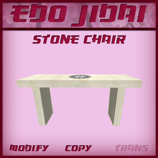 ::Edo Jidai Shop:: Stone Chair - For Zen Garden