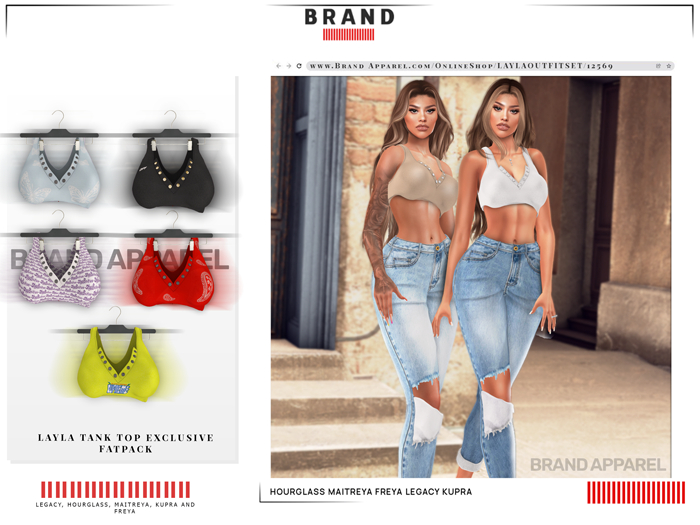 Brand Apparel - Layla Tank Top (FATPACK)