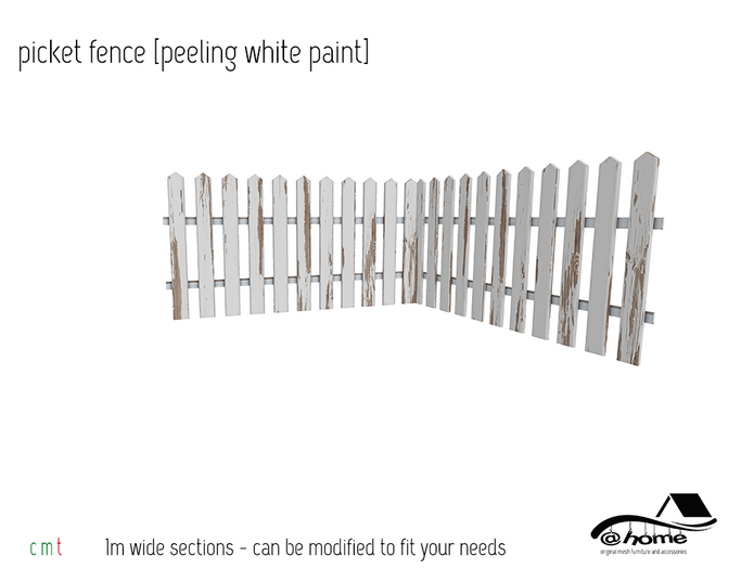 @home: picket fence [peeling white paint]