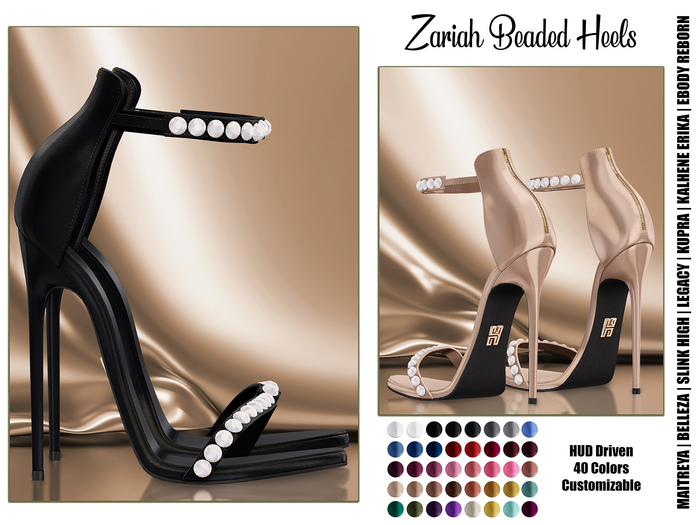 [hh] Zariah Beaded Heels