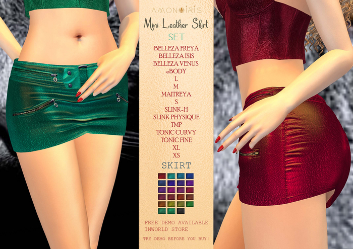 Mini Leather Skirt by AmonIris