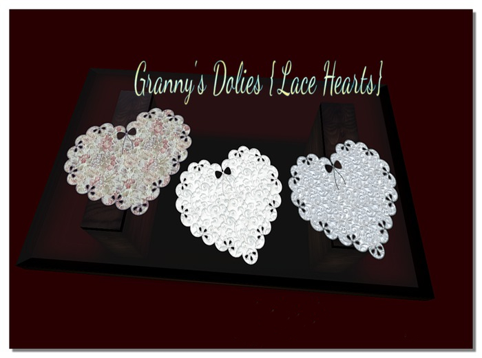 *•Lovely Details•*Granny's Doilies {Lace Heart} <full perm texture>