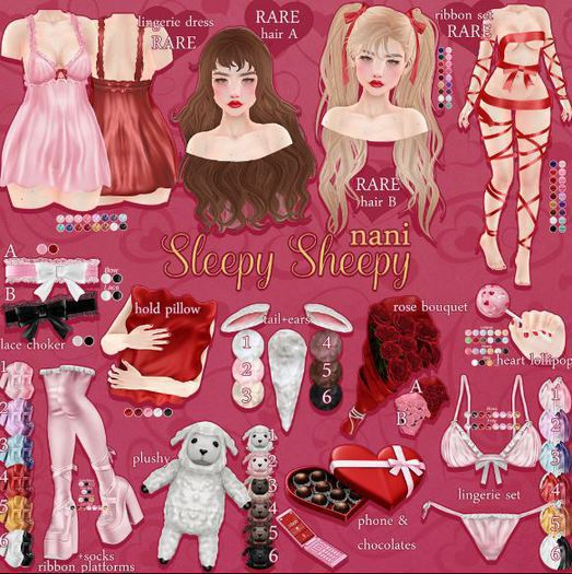 nani - sleepy sheepy - lingerie set 1 [maitreya]
