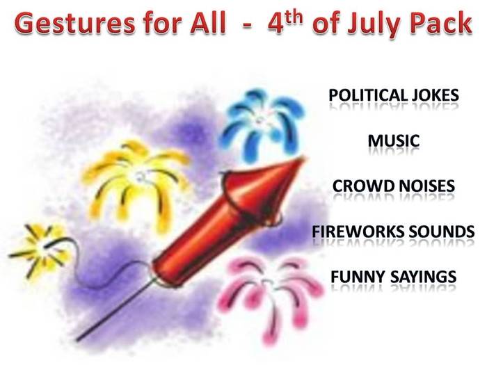 4th of  July Gesture Pack - Gestures for All