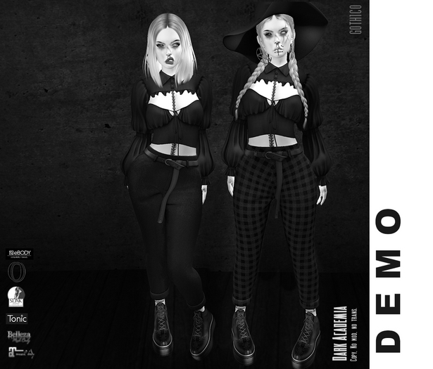 Goth1c0: Dark Academia Pants - Demo