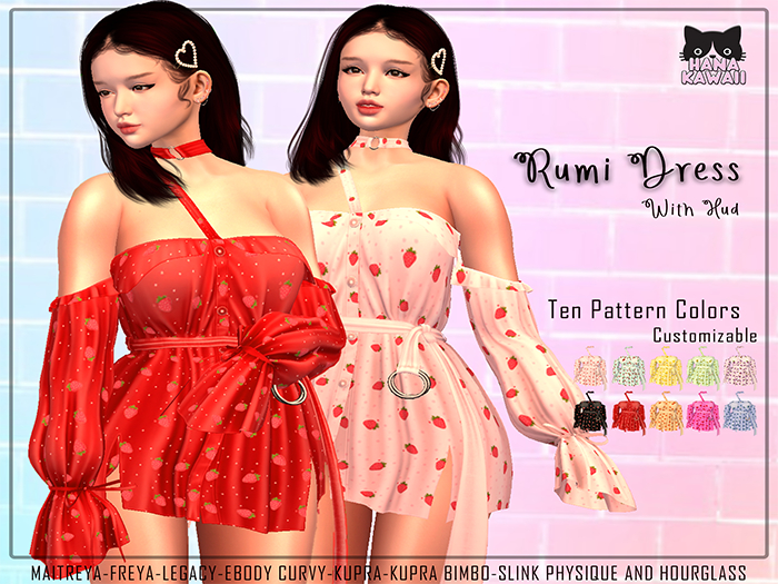 :Hana Kawaii: Rumi Dress Pattern Colors 