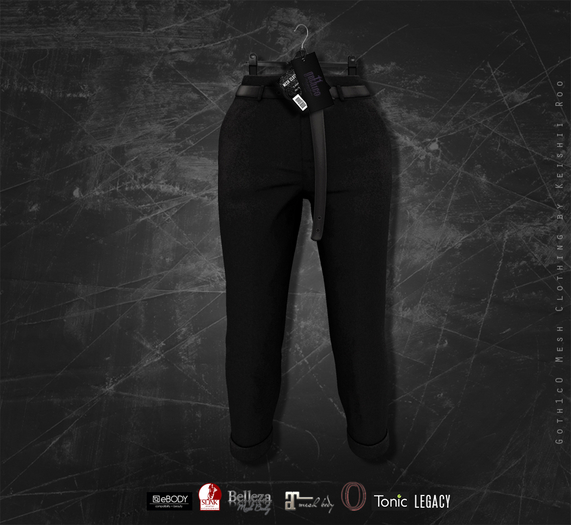 Goth1c0: Dark Academia Pants - Black