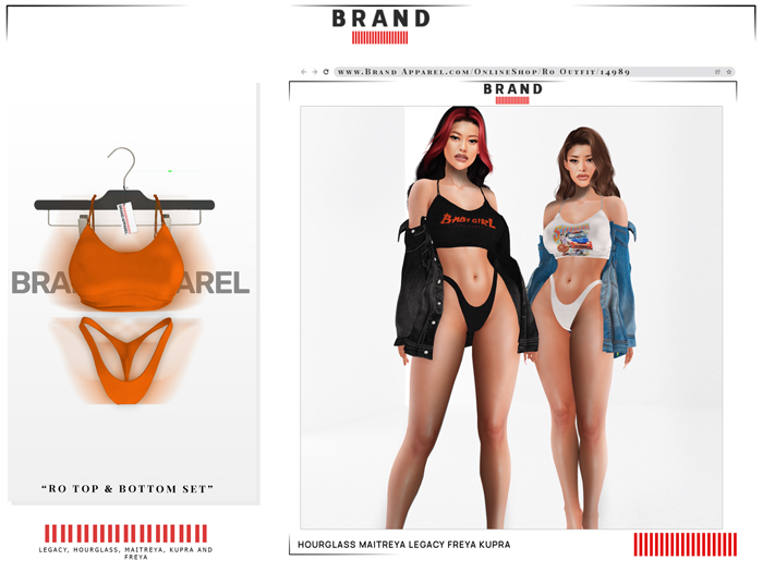 Brand Apparel - Ro Ribbed Set (Orange)
