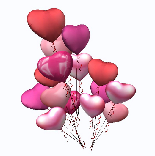 BALLOONS Valentines - Pink/red