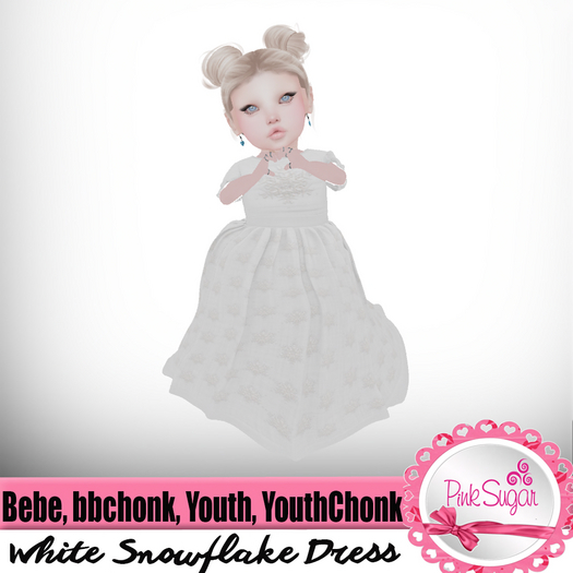 PS Snowflake Dress White BOXED