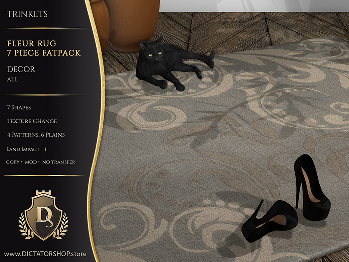 [Ds] Trinkets - Fleur Rug 7 Piece Fatpack Decor