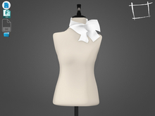 Dae Obj FBX For Female Neck Scarf Foulard None Rigged